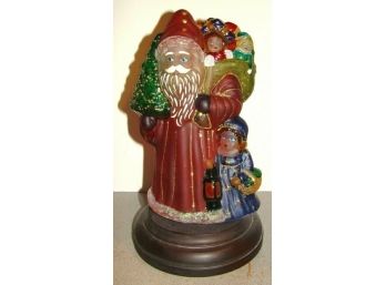 Old World Christmas Father Christmas With Angel Santa Light-2003