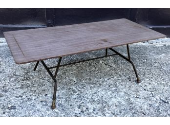 Rare MAX STOUT MID CENTURY MODERN Iron Base Coffee Table