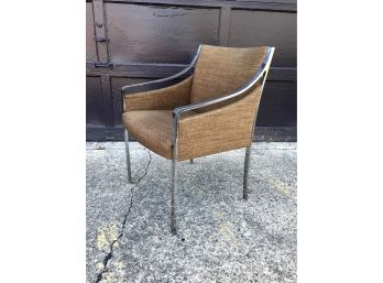 MID CENTURY MODERN Chrome Arm Chair