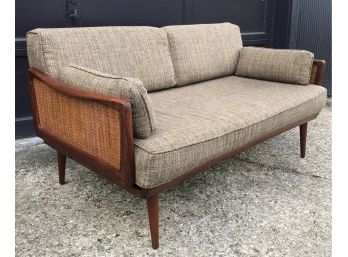 PETER HVIDT Teak DANISH MODERN Sofa Daybed With Fold Down Arms