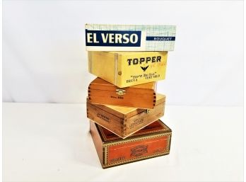 Set Of 5 Various Size Cigar Boxes