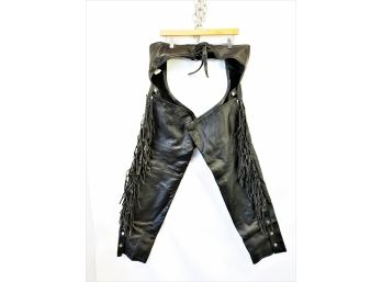 Addis USA Black Leather Chaps Size Large