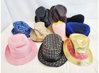 Nice Grouping Of New & Vintage Men's & Ladies Hats, Harry Toad, Heidi Klum & More