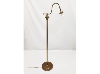 Antique Brass Swan Neck Floor Lamp