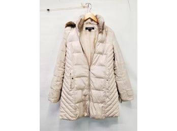 Women's Kenneth Cole Faux Fur-trim Hooded Down Puffer Jacket  Size Medium