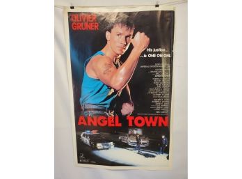 Vintage ANGEL TOWN Movie Poster Starring Oliver Gruner