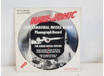 Vintage Marx-Atomic Cape Canaveral Missile Range 33 1/3 RPM Phonograph Record-Louis Marx & Co