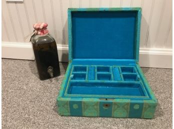 French Jewelry Case And Vinegar Decanter