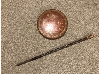 Antique Oriental Gong And Spear