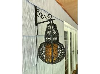 Vintage Wrought Iron Electric Sconce