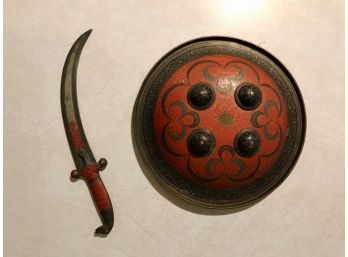 Antique Arabic Dagger And Shield
