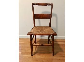 Antique Rush Seated Chair - AS IS