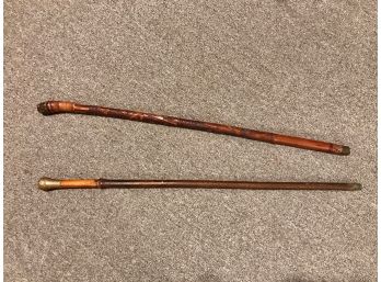 Pair Antique Walking Sticks