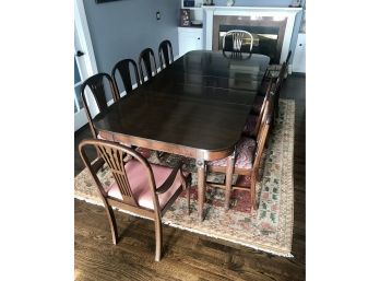 Stunning Mahogany Dining Table With 10 Matching Chairs!