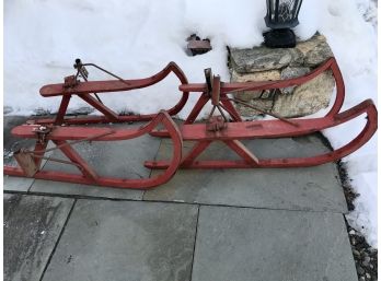 Antique Iron Horse Sleigh Runners