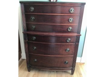 Antique MARSHALL FIELD And Co. Mahogany Dresser With Custom Glass Top