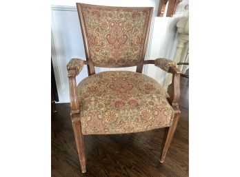 Exquisite Custom Upholstered Accent Chair ( 2 Of 2 Listed Separately In This Auction)