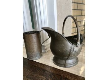 Pair Of Rustic Copper Pots