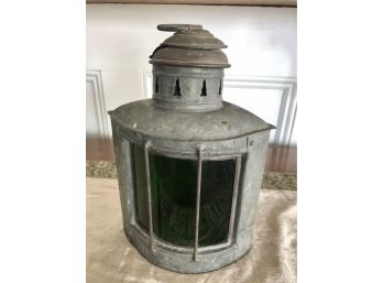 Antique Ship Lantern Green