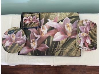 Collection Of Ashdene Pink Flowers Placemats, Coasters And More