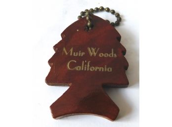 'MUIR WOODS CALIFORNIA', KEY CHAIN, NICE WOOD