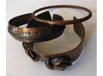 THREE Copper Cuffs