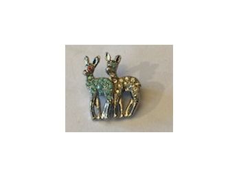 Small Rhinestone Encrusted DEER  PIN