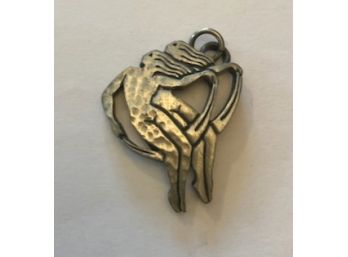 Artistic Pendant Of 2 Women Marked 'GEMINI'