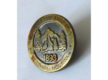 'Montana State University' Lapel Pin,  Bosem1an, Montana, 1893