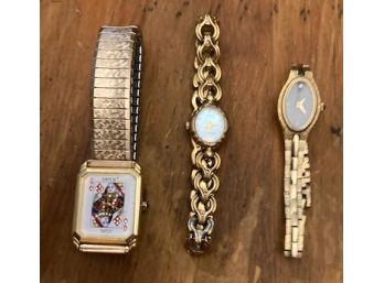 THREE Ladies Fashion Watches