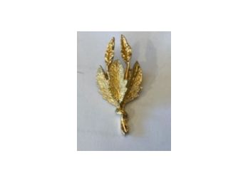 Vintage 'BSK'Pin, Unusual Form, Gold Tone