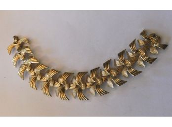 'ARBOUX' Gold Tone Sheafs Of Wheat Limks Bracelet