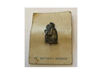 Vintage 'ST. ANTHONY BROOCH' On Original Card