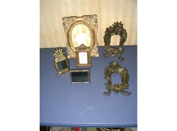 Lot Of 6 Metal Picture Frames