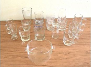 Lot Of Glass: 18 Pieces, Including Tumble Up, Set Of 4 Mugs, Set Of 2 Mugs And More