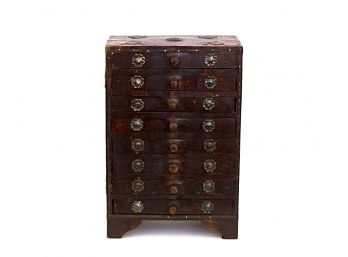 Small Asian Style Eight Drawer Jewelry Chest