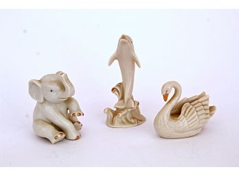 Three Small Lladro Animal Figures