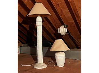 Tall Floor Lamp And A Matching Table Top Lamp