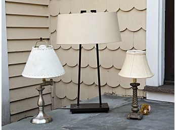 Group Of Three Table Lamps