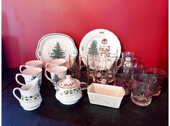 Christmas Serving & Glassware