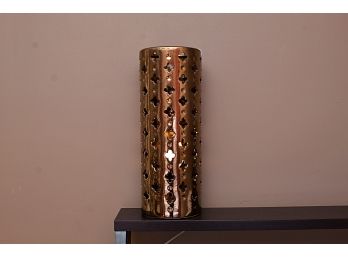 Contemporary Copper Colored Metal Table Lamp