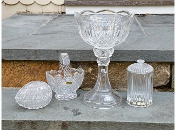 Four Pressed Glass Pieces