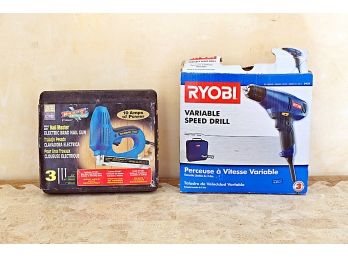 Ryobi Variable Speed Drill & Arrow Electromate Nail Master