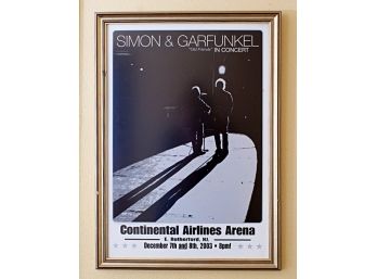 Simon & Garfunkel Concert Poster,  Continental Airlines Arena, Rutherford, NJ Dec. 7th & 8th, 2003