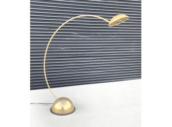 Vintage 1980s Italian Brass Arc Table Lamp