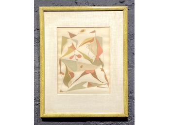 Vintage 1945 Edward Landon Dance With Pennant Abstract Color Serigraph