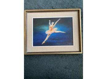 Stunning Oil On Canvas Signed ALK 1985 Of Ballerina Svetlana Beriosova As Princess Belle Rose