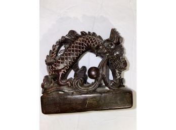 Stone Marble? Beautifully Carved Japanese Dragon Sculpture