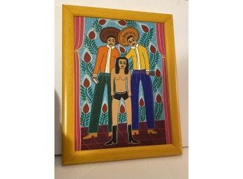 Nicolas Lorenzo Mexican Folk Art Acrylic On Board