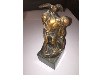 Amazing Bronze Celtic Warrior On Marble Commissioned